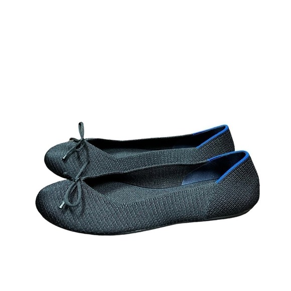 Rothy's The Ballet Flat Noir Mesh Bow Women’s Size 10.5 - Picture 4 of 7